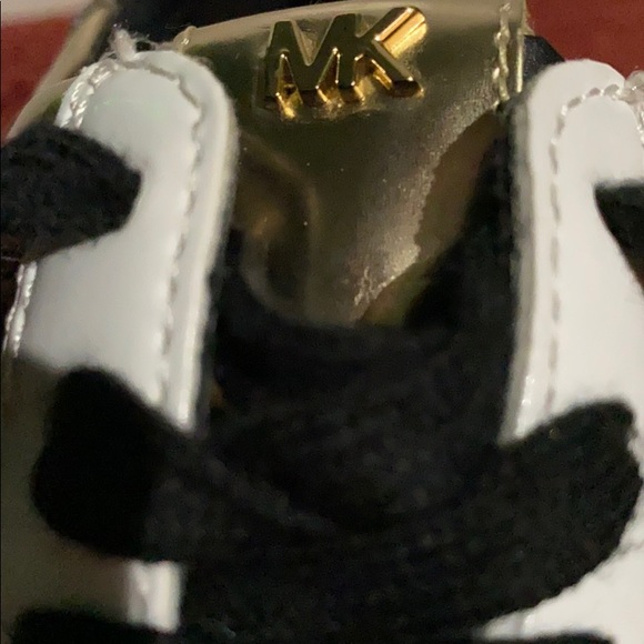 Michael Kors Black Gold and White Sneakers - Picture 3 of 3